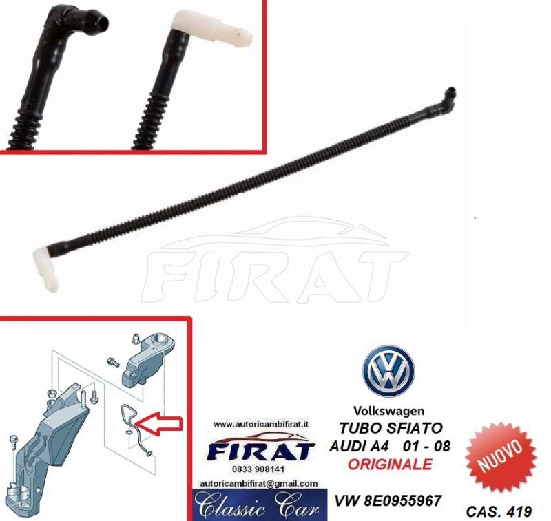 TUBO SFIATO AUDI A4 01-08 (8E0955967)